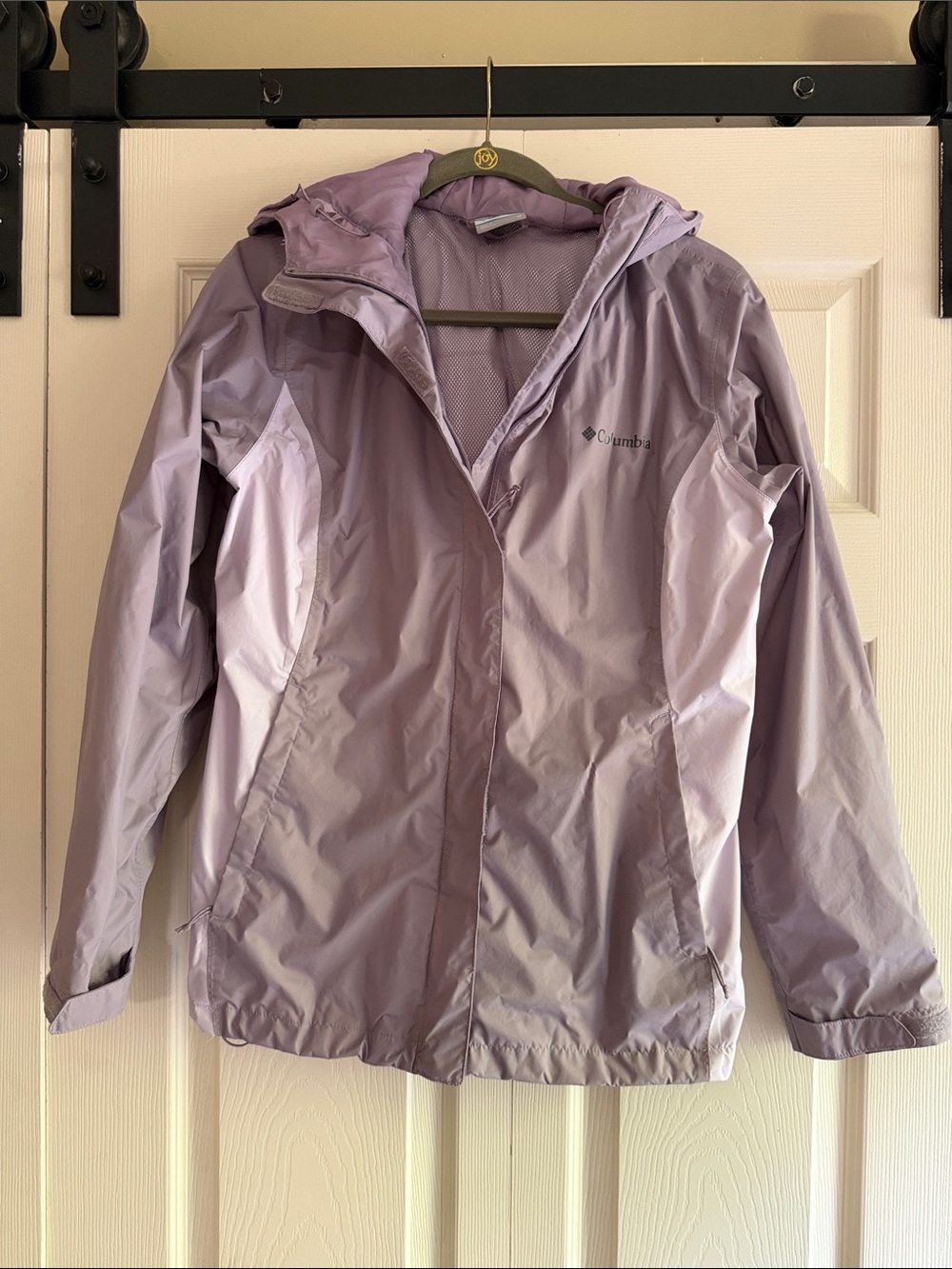 Columbia Women's Light Purple Hooded Rain Jacket